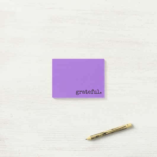 Post-it® violet reconnaissant (Sur un bureau)