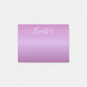 Post-it® Violet violet et script blanc personnalisé (Devant)