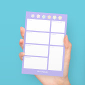 Post-It Violets avec Fleurs Pastel