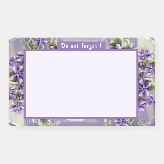 Post-it® violettes dans un bocal de lune (Devant)