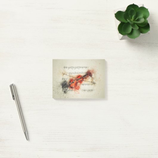 Post-it® Violon aquarelle (Bureau)