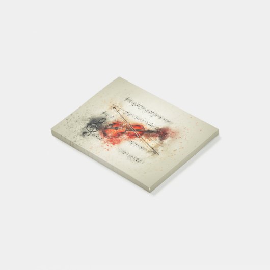 Post-it® Violon aquarelle (Incliné)