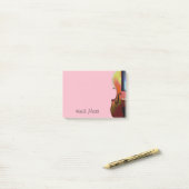 Post-it® Violon monographique rose (Sur un bureau)