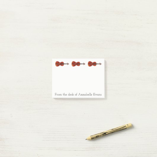 Post-it® Violons (Sur un bureau)