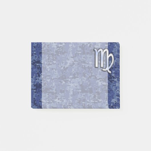 Post-it® Virgo Zodiac Connexion Camouflage numérique bleu (Devant)