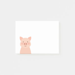 Post-it® Visage animal de ferme de porc mignon