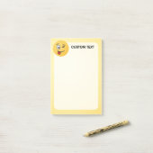 Post-it® Visage avec la langue et l'oeil en train d'encroût (Sur un bureau)