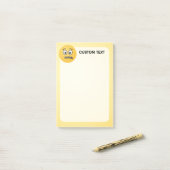 Post-it® Visage de la bouche de zipper (Sur un bureau)