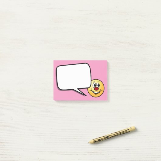 Post-it® Visage effrayé Grumpey (Sur un bureau)