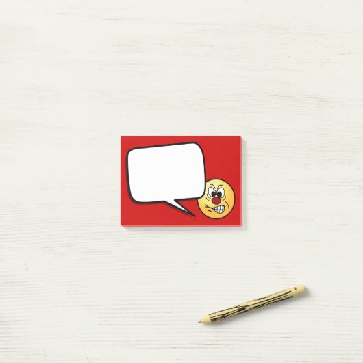 Post-it® Visage frustrant Grumpey (Sur un bureau)