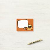 Post-it® Visage Grumpey de hippie (Sur un bureau)