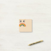 POST-IT® VISAGE HEUREUX ARC-EN-CIEL (Sur un bureau)