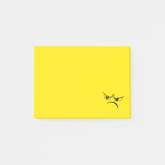 Post-it® Visage jaune fâché (Devant)