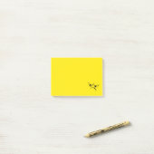 Post-it® Visage jaune fâché (Sur un bureau)