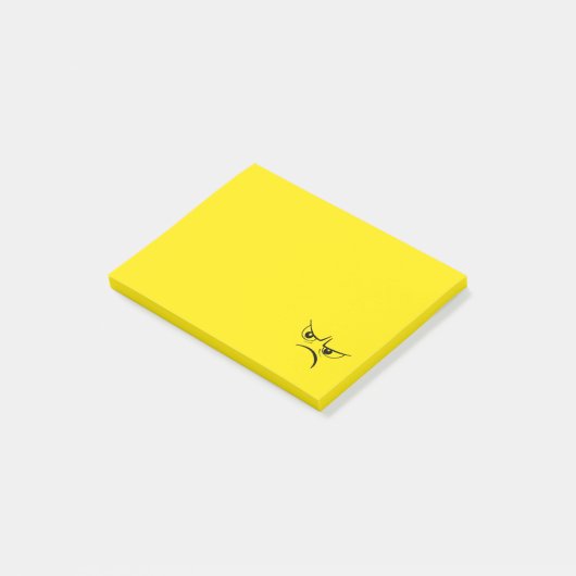 Post-it® Visage jaune fâché (Incliné)