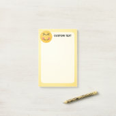 Post-it® Visage souriant aux yeux souriants (Sur un bureau)