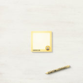 Post-it® Visage souriant avec bouche ouverte (Sur un bureau)