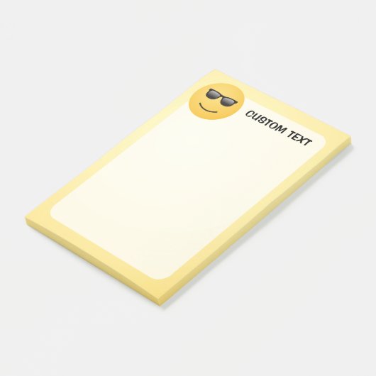 Post-it® Visage souriant avec lunettes de soleil (Incliné)