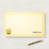 Post-it® Visage souriant avec notes postit à bouche ouverte (Sur un bureau)