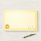 Post-it® Visage souriant avec yeux souriants Notes post-it (Sur un bureau)