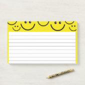 Post-it® Visages souriants en Jaune clair (Sur un bureau)