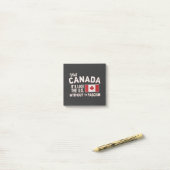 Post-it® Visiter le Canada C’est comme les États-Unis, mais (Sur un bureau)