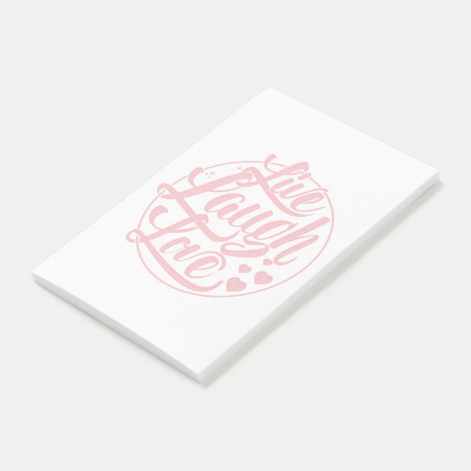 Post-it® Vivent l'amour de rire (Incliné)