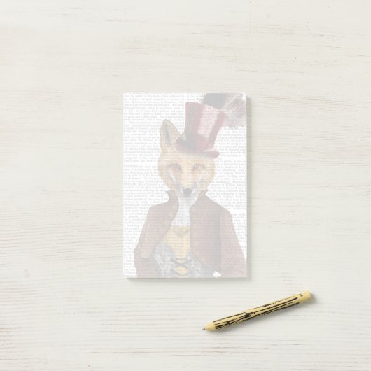 Post-it® Vivienne Steampunk Fox (Sur un bureau)
