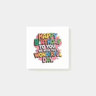 Post-it® Vœux d'anniversaire colorés
