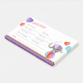 Post-it® Voeux pour baby shower cirque billet il note (Incliné)