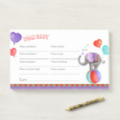 Post-it® Voeux pour baby shower cirque billet il note (Sur un bureau)