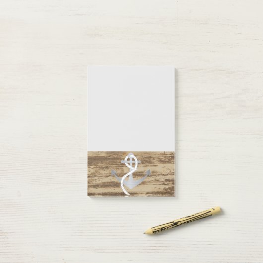 Post-it® Voilier nautique rustique de bateau de marin (Sur un bureau)