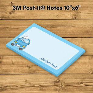 Post-it® Voiture bleue avec des bulles