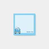Post-it® Voiture bleue avec des bulles (Devant)