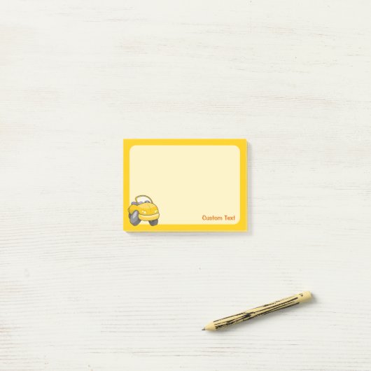Post-it® Voiture Carton Jaune (Sur un bureau)