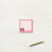 Post-it® Voiture Carton Rose (Sur un bureau)
