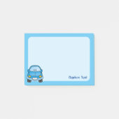 Post-it® Voiture de dessin animé bleue (Devant)