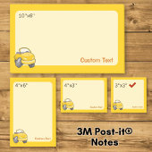 Post-it® Voiture de dessin animé jaune