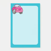 Post-it® Voiture de dessin animé rose (Devant)