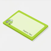 Post-it® Voiture de dessin animé vert citron (Incliné)