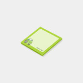 Post-it® Voiture de dessin animé vert citron (Incliné)