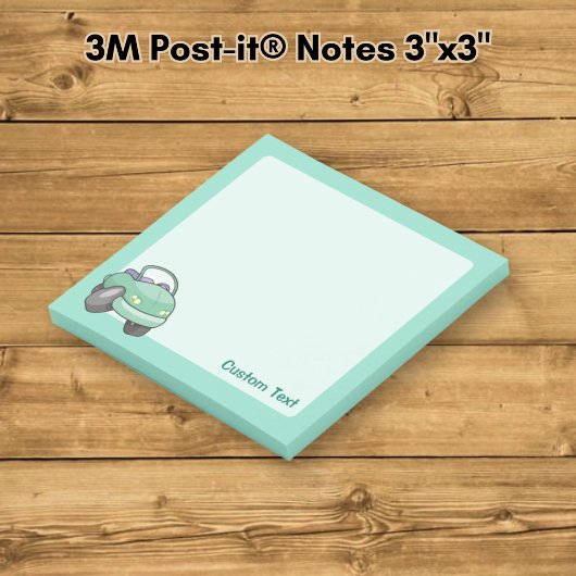 Post-it® Voiture de dessin animé vert menthe