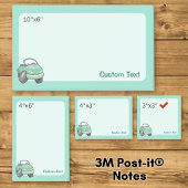 Post-it® Voiture de dessin animé vert menthe