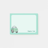 Post-it® Voiture de dessin animé vert menthe (Devant)