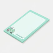 Post-it® Voiture de dessin animé vert menthe (Incliné)