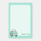 Post-it® Voiture de dessin animé vert menthe (Devant)