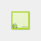 Post-it® Voiture de dessin écologique Lime (Devant)