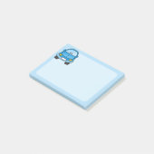 Post-it® Voiture dessin animé bleu (Incliné)