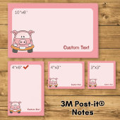 Post-it® Voiture dessin animé cochon