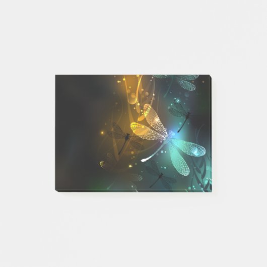 Post-it® Vol de libellule verte lumineuse (Devant)